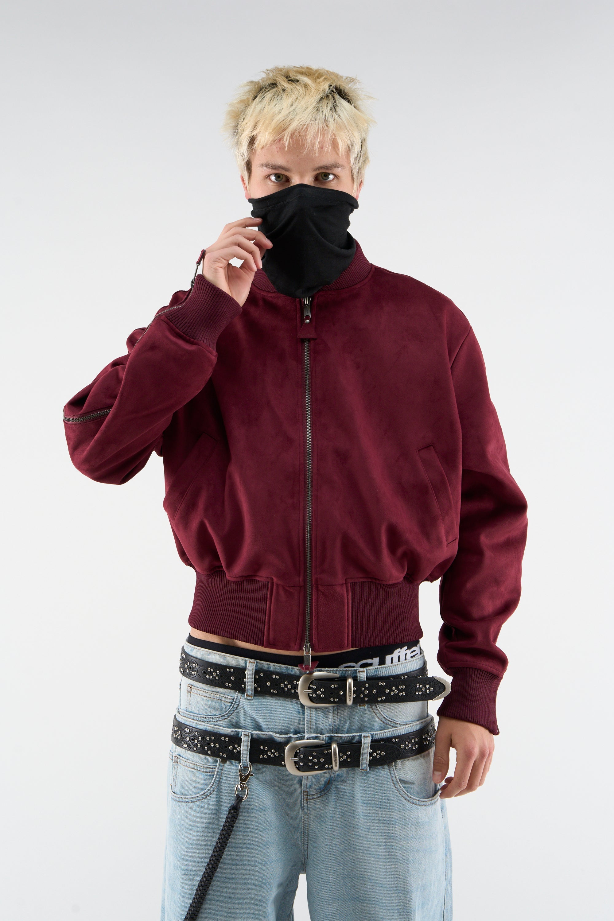 Lisbon Burgundy Bomber Jacket