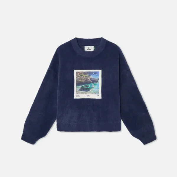 Scuffers Oil #1 Navy Knitwear Zipper (1)