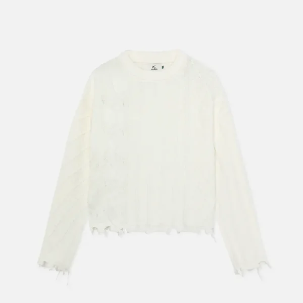 Scuffers Oversized White Trench Knitwear (1)